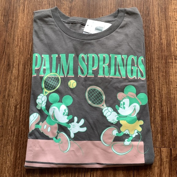 Disney Graphic T-Shirt Mickey Minnie Mouse Palm Springs Tennis Club 2XL NWT - Picture 5 of 6